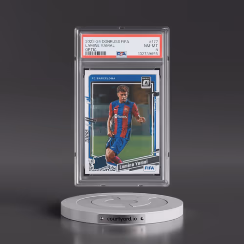 2023-24 Panini Donruss FIFA #177 Lamine Yamal - Optic (PSA 8 NM-MT)