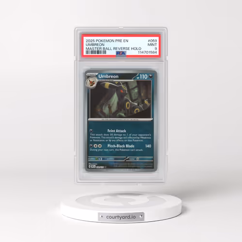 2025 Pokémon Pre EN-Prismatic Evolutions #059 Umbreon - Reverse Holo Master Ball (PSA 9 MINT)