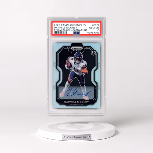 2020 Panini Chronicles Prizm Black #PB22 Darnell Mooney - Signature (PSA 10 GEM MINT)