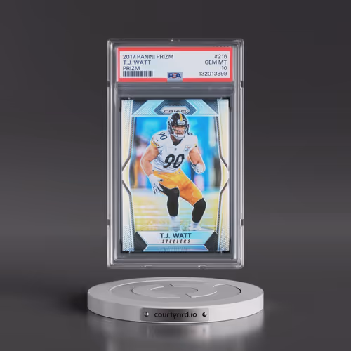2017 Panini Prizm #216 T.J. Watt - Prizm (PSA 10 GEM MINT)