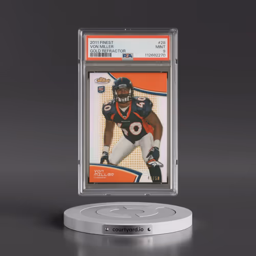 2011 Finest #28 Von Miller - Gold Refractor (PSA 9 MINT)