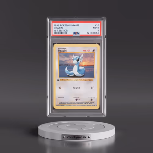 1999 Pokémon Game #26 Dratini - 1st Edition (PSA 9 MINT)