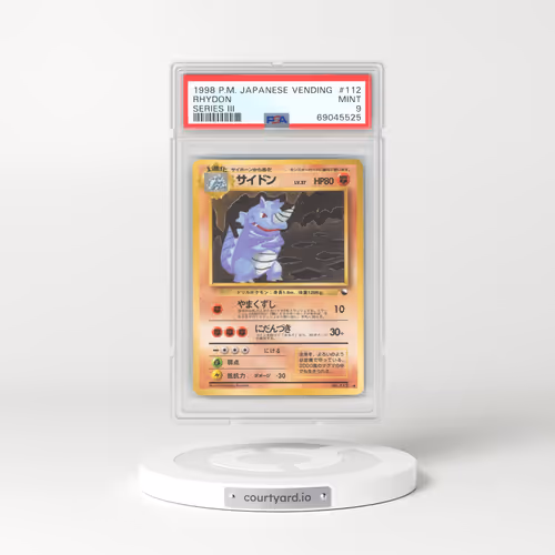 1998 Japanese Vending #112 Rhydon - Series III (PSA 9 MINT)