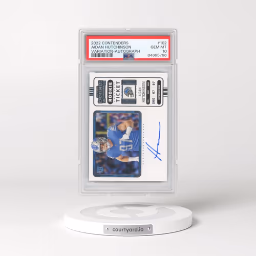 2022 Panini Contenders #102 Aidan Hutchinson - Variation-Autograph (PSA 10 GEM MINT)