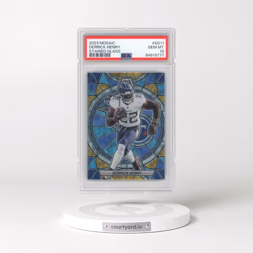 2023 Panini Mosaic Stained Glass #SG11 Derrick Henry (PSA 10 GEM MINT)