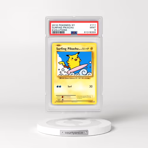 2016 Pokémon XY Evolutions #111 Surfing Pikachu (PSA 9 MINT)