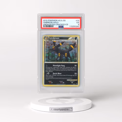 2010 Pokémon Heartgold & Soulsilver Undaunted #10 Umbreon - Holo Cracked Ice (PSA 5 EX)