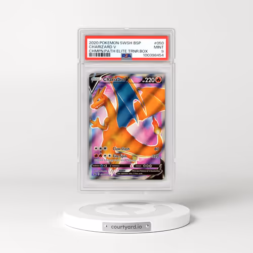 2020 Pokémon Swsh Black Star Promo #050 Charizard V - Holo Champion's Path Elite Trainer Box (PSA 9