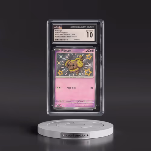 2024 Pokémon Svp EN-SV Black Star Promo #069 Fidough - Paldean Fates Tech Sticker Collection (CGC 10