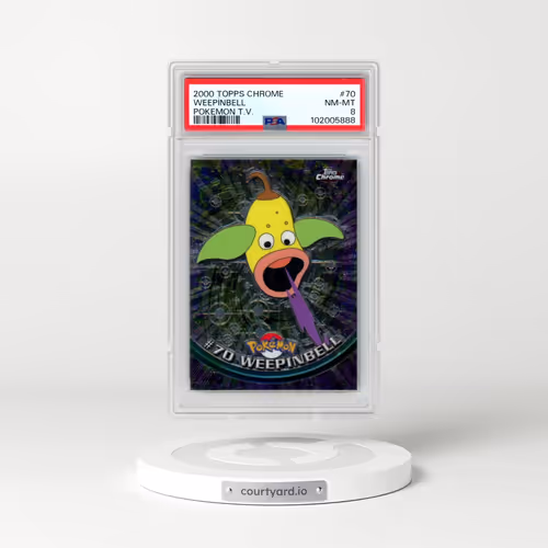 2000 Topps Chrome Pokémon T.V. #70 Weepinbell (PSA 8 NM-MT)