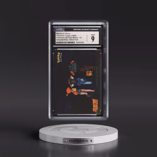 1999 Pokémon the First Movie #14 Marina In Chaos - Second Print (Black Topps Logo) Silver Foil (CGC