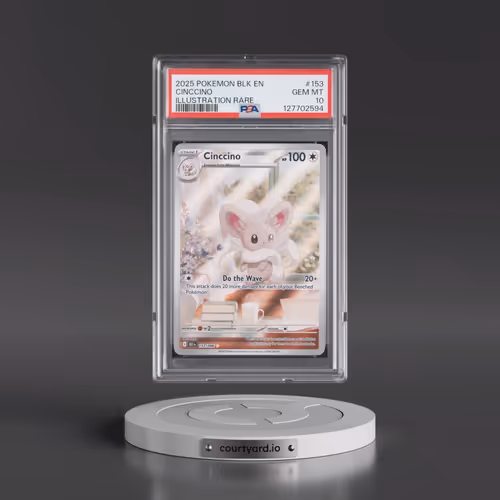 2025 Pokémon Blk EN-Black Bolt #153 Cinccino - Illustration Rare (PSA 10 GEM MINT)