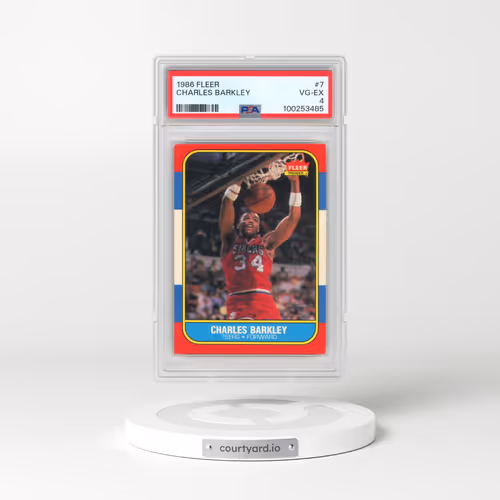 1986 Fleer #7 Charles Barkley (PSA 4 VG-EX)