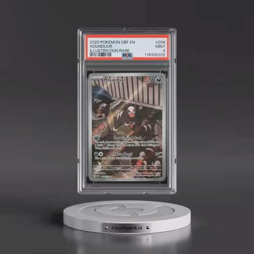 2023 Pokémon Obf EN-Obsidian Flames #204 Houndour - Illustration Rare (PSA 9 MINT)