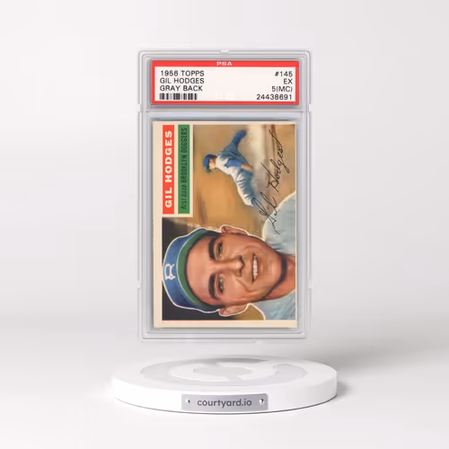 1956 Topps #145 Gil Hodges - Gray Back (PSA 5 EX)
