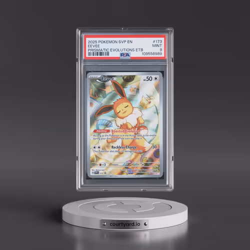 2025 Pokémon Svp EN-SV Black Star Promo #173 Eevee - Prismatic Evolutions Elite Trainer Box (PSA 9 M