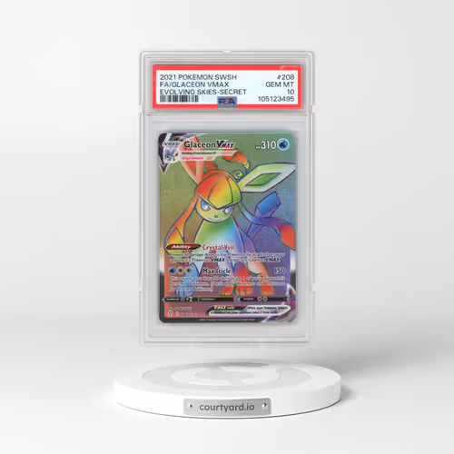 2021 Pokémon Sword & Shield Evolving Skies #208 Glaceon Vmax - Full Art Secret (PSA 10 GEM MINT)