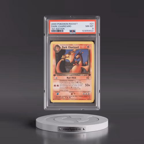 2000 Pokémon Rocket #21 Dark Charizard - 1st Edition (PSA 8 NM-MT)