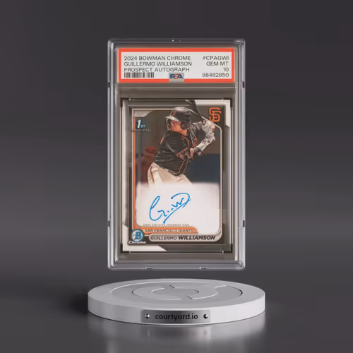 2024 Bowman Chrome Prospect Autographs #CPAGWI Guillermo Williamson (PSA 10 GEM MINT)