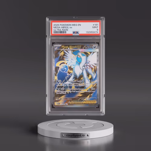 2025 Pokémon Meg EN-Mega Evolution #161 Mega Absol EX - Holo Ultra Rare (PSA 9 MINT)
