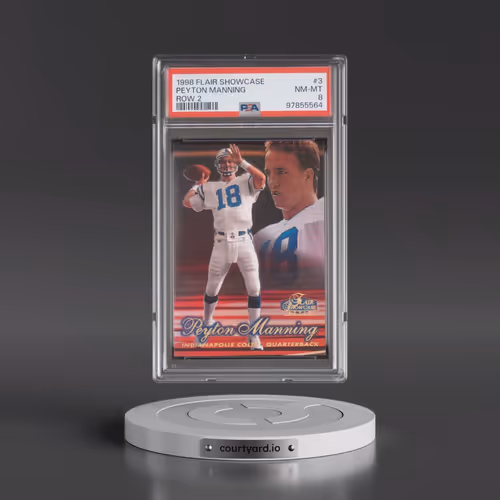 1998 Flair Showcase #3 Peyton Manning - Row 2 (PSA 8 NM-MT)