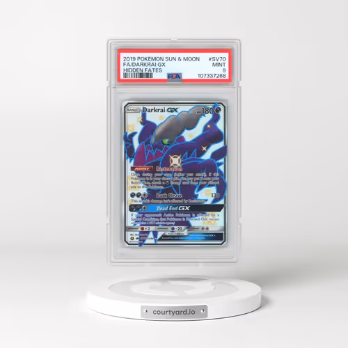 2019 Pokémon Sun & Moon Hidden Fates #SV70 Darkrai GX - Holo Full Art (PSA 9 MINT)
