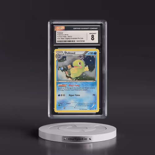 2014 Furious Fists #18/111 Politoed - Cosmos Holo (Cos. Holo) Legacy Evolution Pin Collection (CGC 8