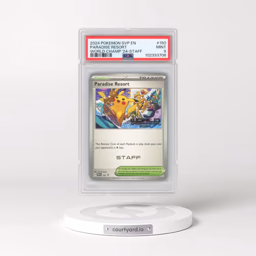2024 Pokémon Svp EN-SV Black Star Promo #150 Paradise Resort - World Championships 2024-Staff (PSA 9