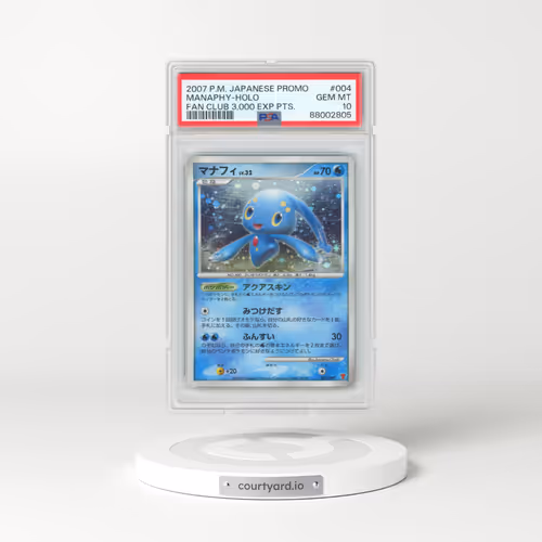 2007 Pokémon Promo #004 Manaphy - Holo Fan Club 3,000 Exp Pts. (PSA 10 GEM MINT)