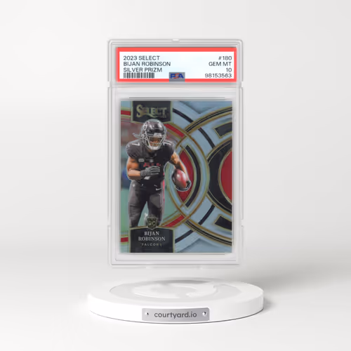 2023 Panini Select #180 Bijan Robinson - Silver Prizm (PSA 10 GEM MINT)
