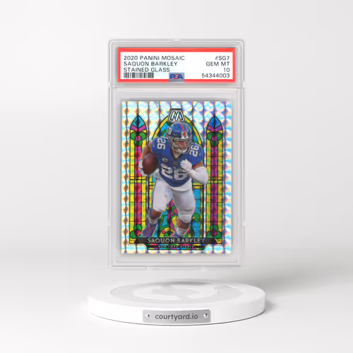 2020 Panini Mosaic Stained Glass #SG7 Saquon Barkley (PSA 10 GEM MINT)