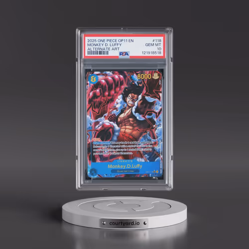 2025 One Piece OP11-A Fist of Divine Speed #118 Monkey D. Luffy - Alternate Art (PSA 10 GEM MINT)