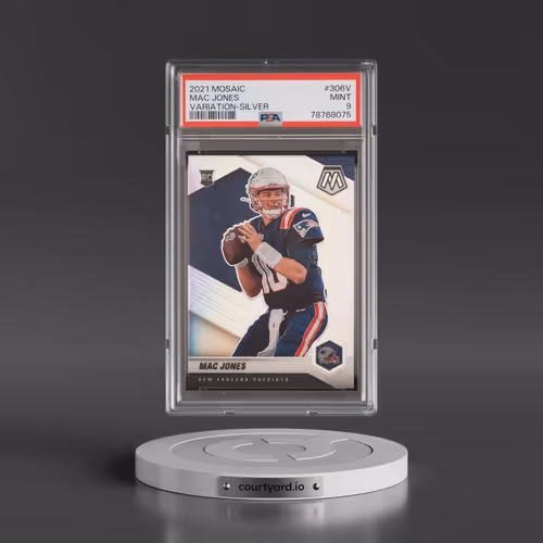 2021 Panini Mosaic #306V Mac Jones - Variation-Silver (PSA 9 MINT)