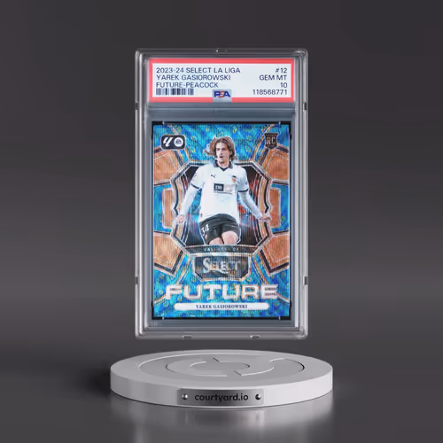 2023-24 Panini Select La Liga Select Future #12 Yarek Gasiorowski - Peacock (PSA 10 GEM MINT)
