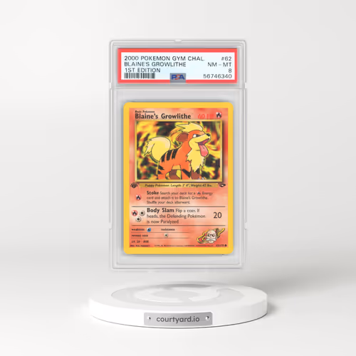 2000 Gym Challenge #62 Blaine's Growlithe - 1st Edition (PSA 8 NM-MT)