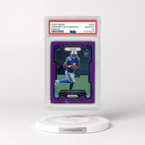 2023 Panini Prizm #343 Anthony Richardson - Purple Prizm (PSA 10 GEM MINT)