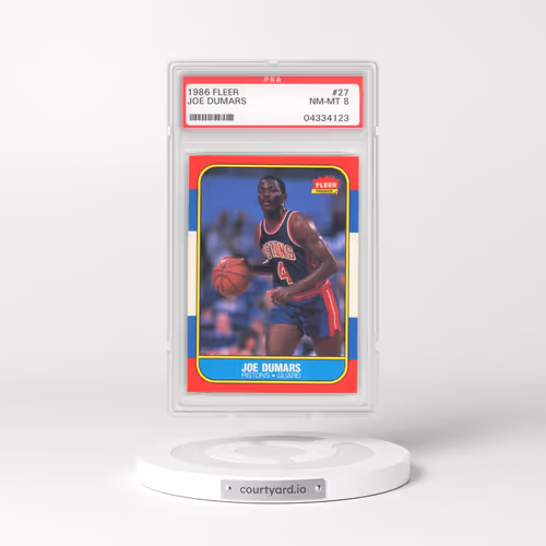 1986 Fleer #27 Joe Dumars (PSA 8 NM-MT)