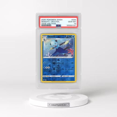 2020 Pokémon Sword & Shield Vivid Voltage #034 Dewott - Reverse Foil (PSA 10 GEM MINT)