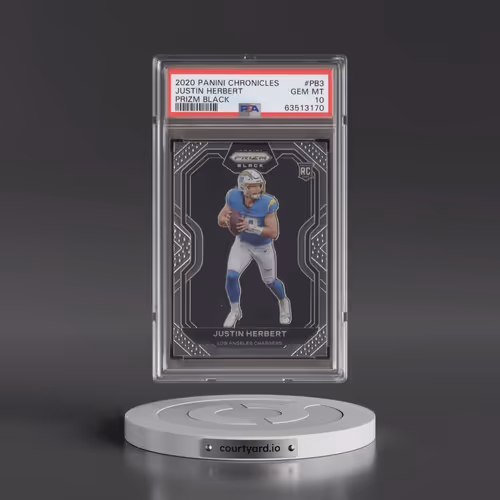 2020 Panini Chronicles Prizm Black #PB3 Justin Herbert (PSA 10 GEM MINT)
