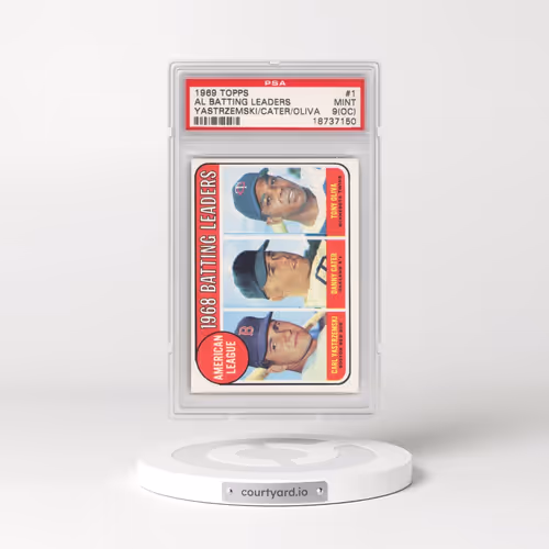 1969 Topps #1 AL Batting Leaders - Yastrzemski/Cater/Oliva (PSA 9 MINT)