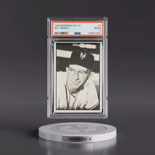 1953 Bowman B & W #3 Bill Rigney (PSA 2 GOOD)