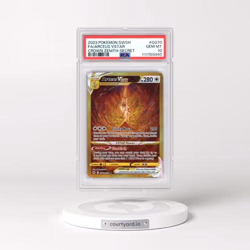 2023 Pokémon Sword and Shield Crown Zenith #GG70 Arceus Vstar - Full Art Secret (PSA 10 GEM MINT)