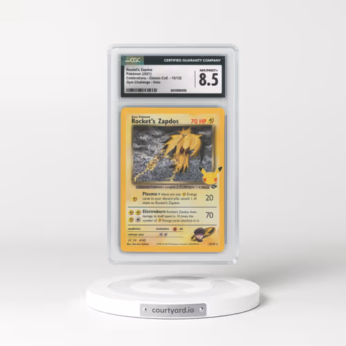 2021 Celebrations - Classic Collection #15/132 Rocket's Zapdos - Gym Challenge Holo (CGC 8.5 NM-MT+)