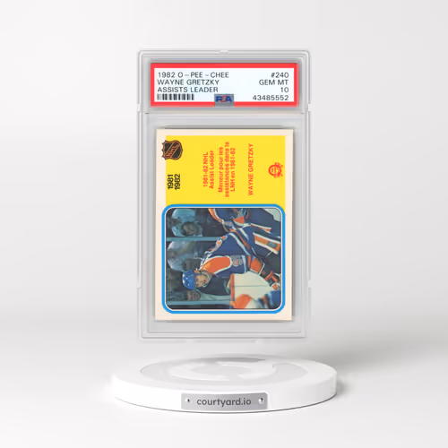 1982 O-Pee-Chee #240 Wayne Gretzky - Assists Leaders (PSA 10 GEM MINT)