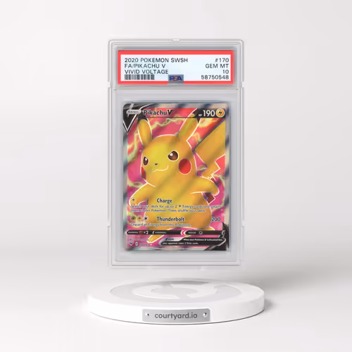 2020 Pokémon Sword & Shield Vivid Voltage #170 Pikachu V - Holo Full Art (PSA 10 GEM MINT)