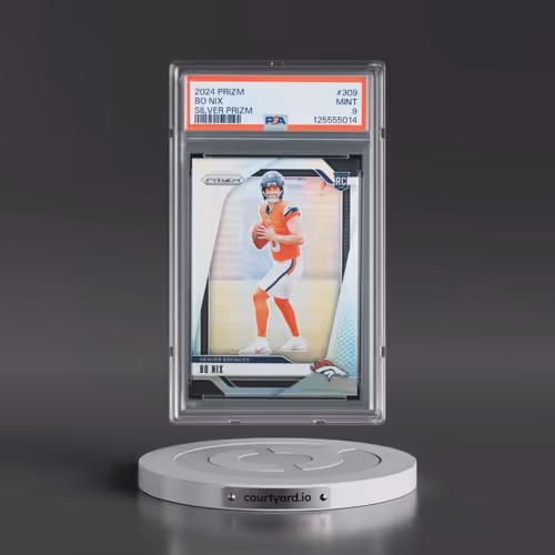 2024 Panini Prizm #309 Bo Nix - Silver Prizm (PSA 9 MINT)