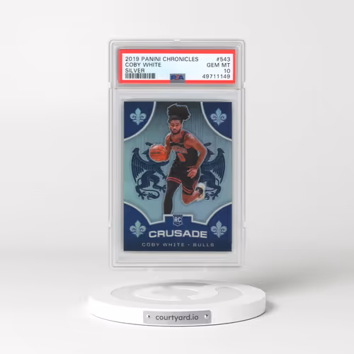 2019 Panini Chronicles #543 Coby White - Silver (PSA 10 GEM MINT)