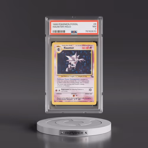 1999 Pokémon Fossil #6 Haunter - Holo (PSA 7 NM)
