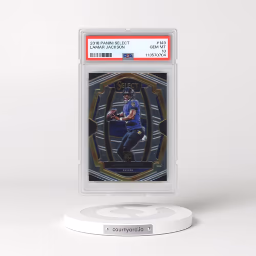 2018 Panini Select #149 Lamar Jackson (PSA 10 GEM MINT)