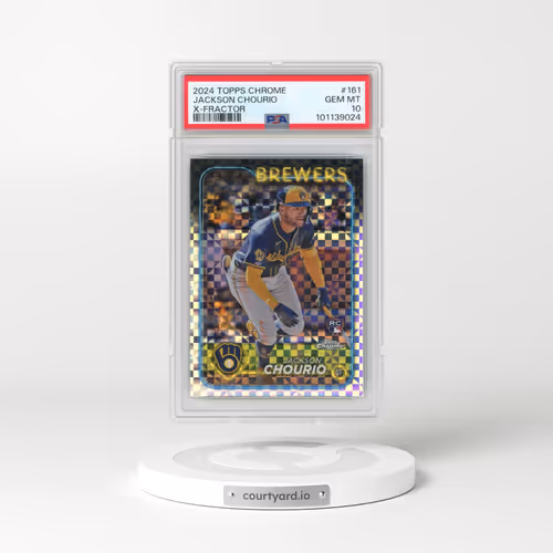2024 Topps Chrome #161 Jackson Chourio - X-Fractor (PSA 10 GEM MINT)